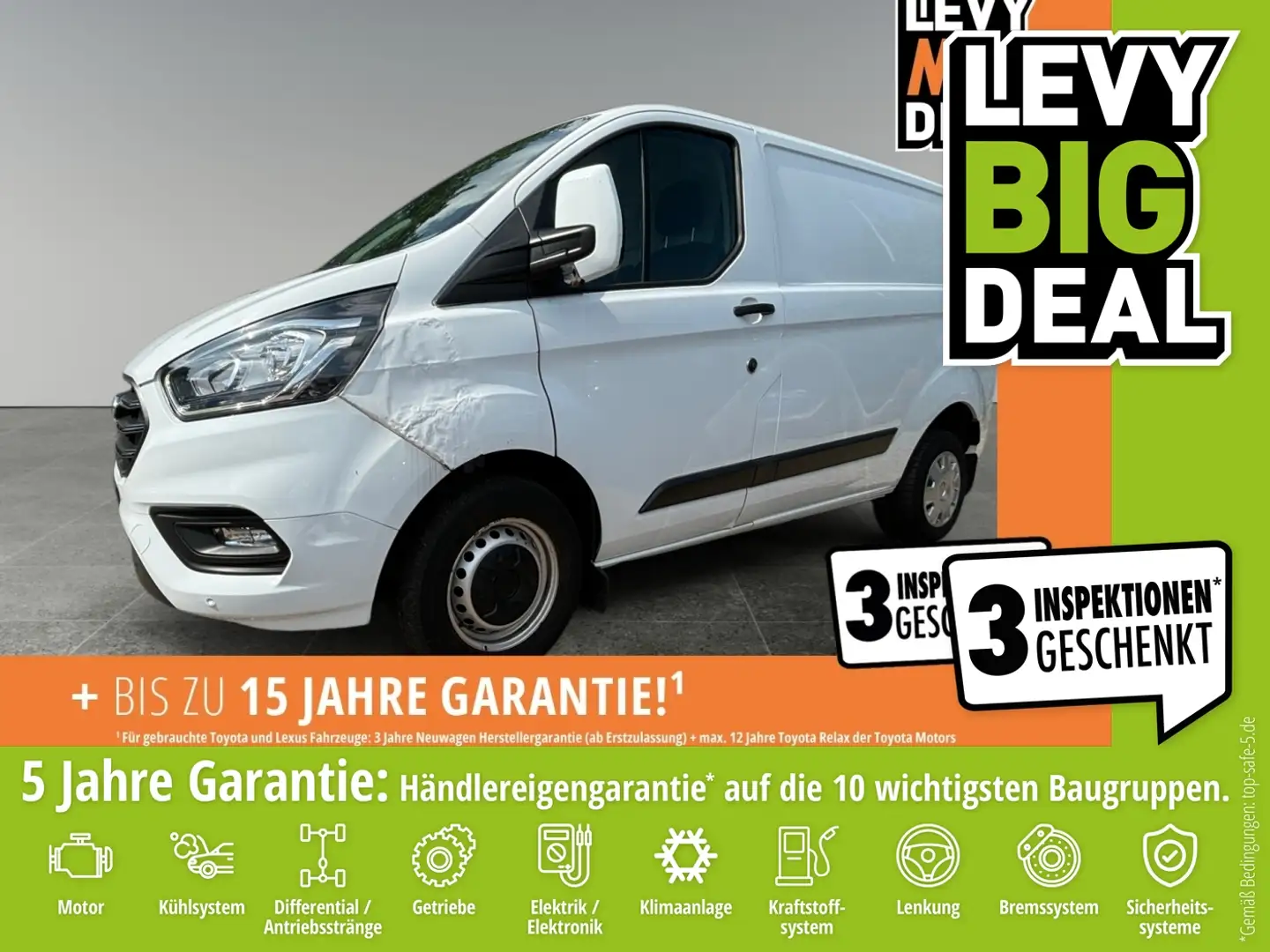 Ford Transit Custom Kastenwagen +RFK+Tempomat+ Weiß - 1