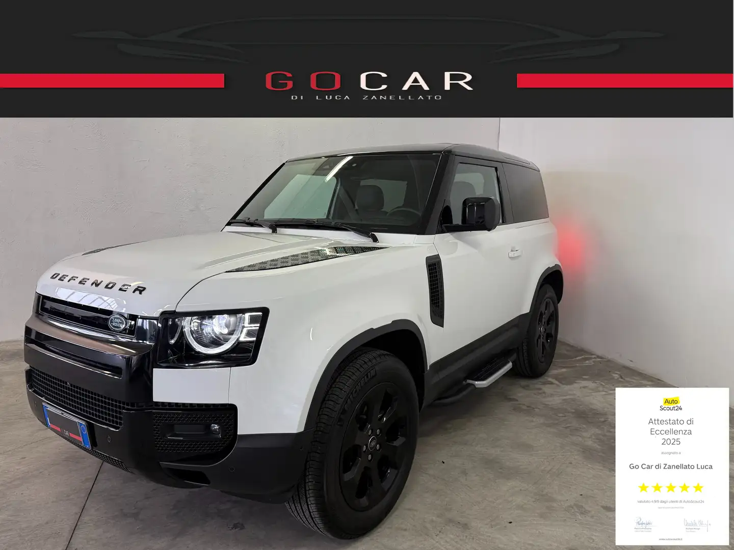 Land Rover Defender 90 3.0d 200cv Mhev X-Dynamic SE Awd Gancio Traino Bianco - 1
