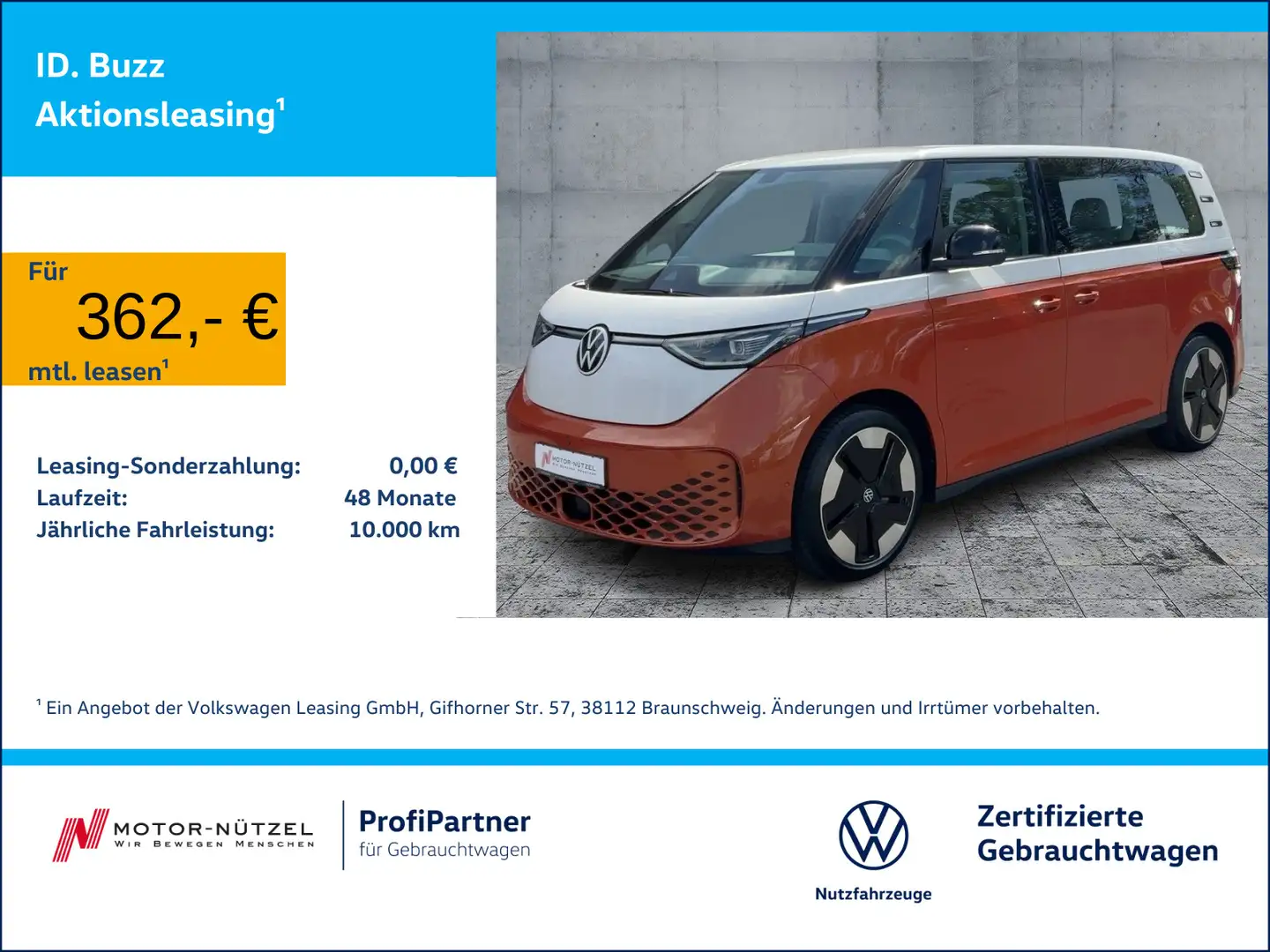 Volkswagen ID. Buzz ID.Buzz Pro MATRIX+NAVI+ACC+SHZ+360°+MFL+AHK+21" Weiß - 1