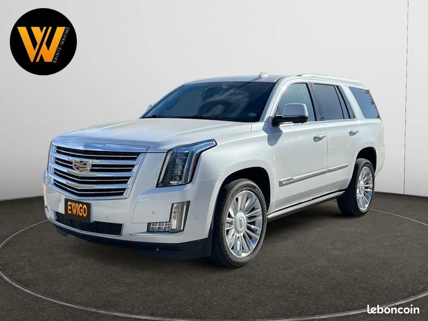 Cadillac Escalade 6.2 425ch v8 platinum flexfuel d'origine 2ème main suivi ok 39000km d'origine- garantie 6 mois Blanc - 1