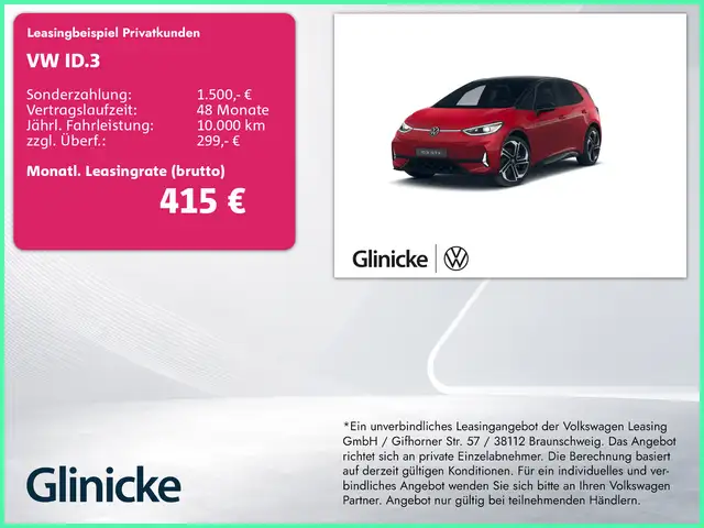 Volkswagen ID.3 GTX Performance W Pumpe/Nav/HuD/360/h&k/DCC