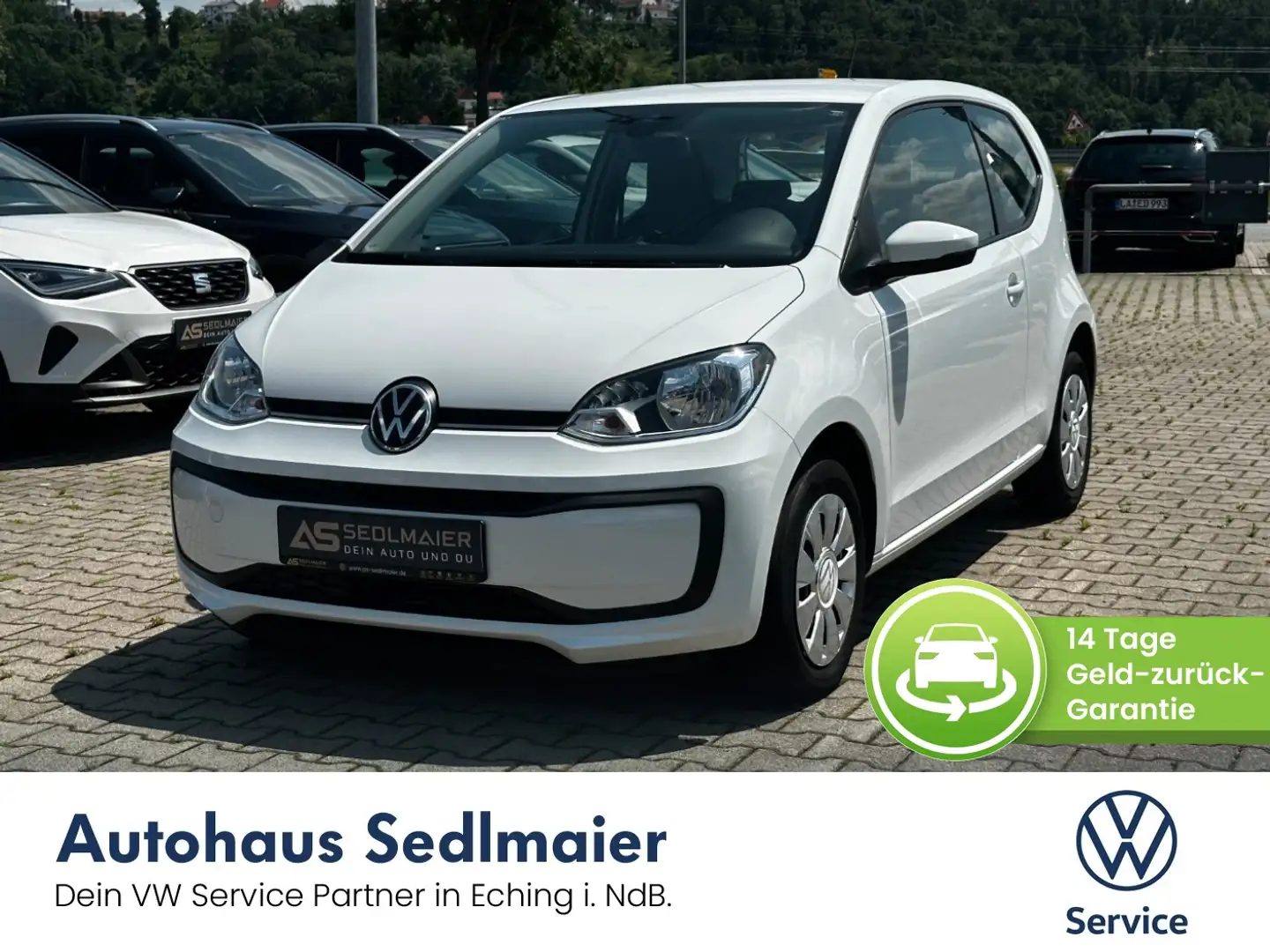 Volkswagen up! 1.0 Bluetooth|KlimaAuto|Berganfahrhilfe|USB Blanco - 1