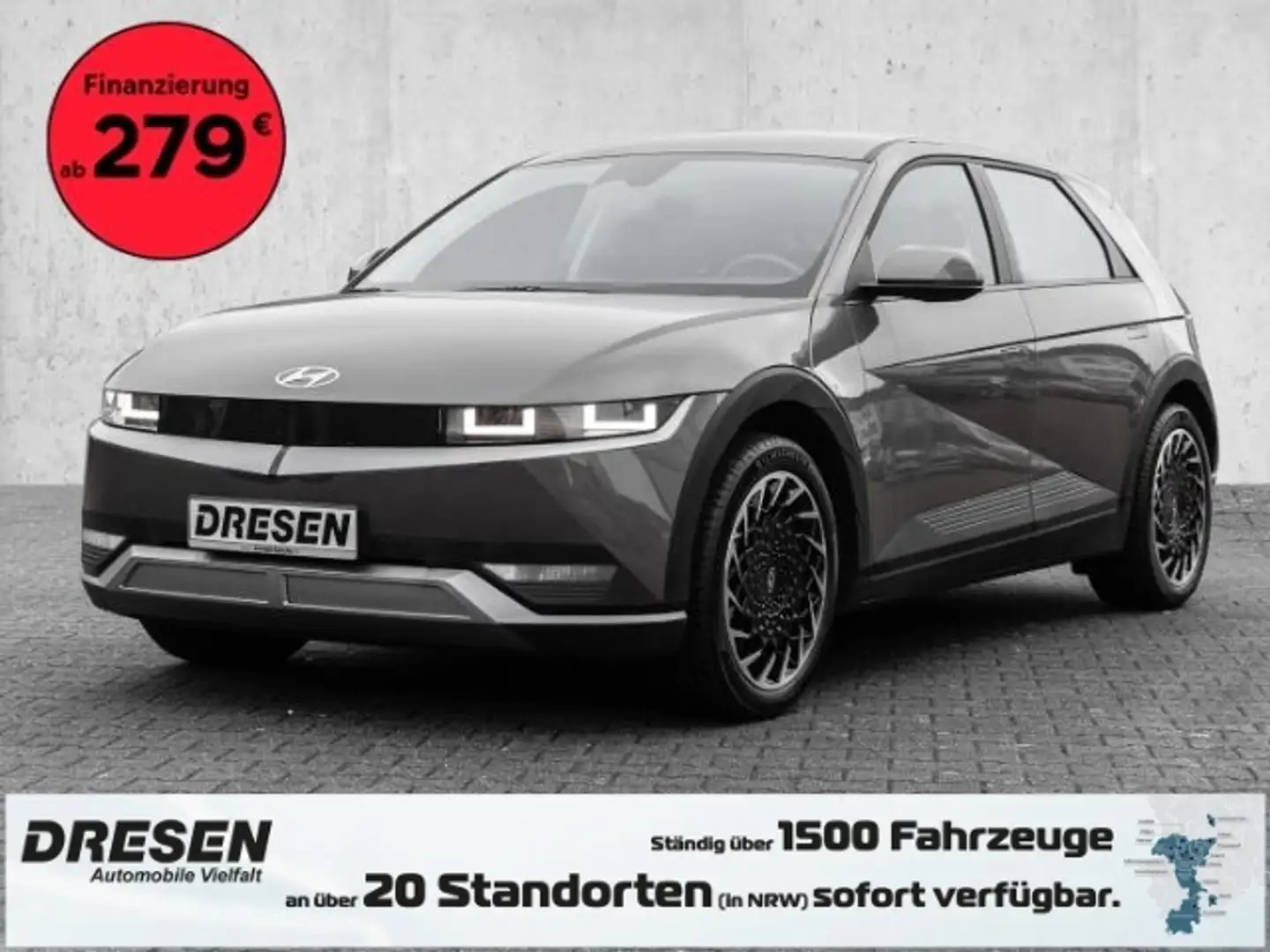 Hyundai IONIQ 5 72,6 kWh 4x4 Rückfahrkamera Navi AppleCa Grijs - 1