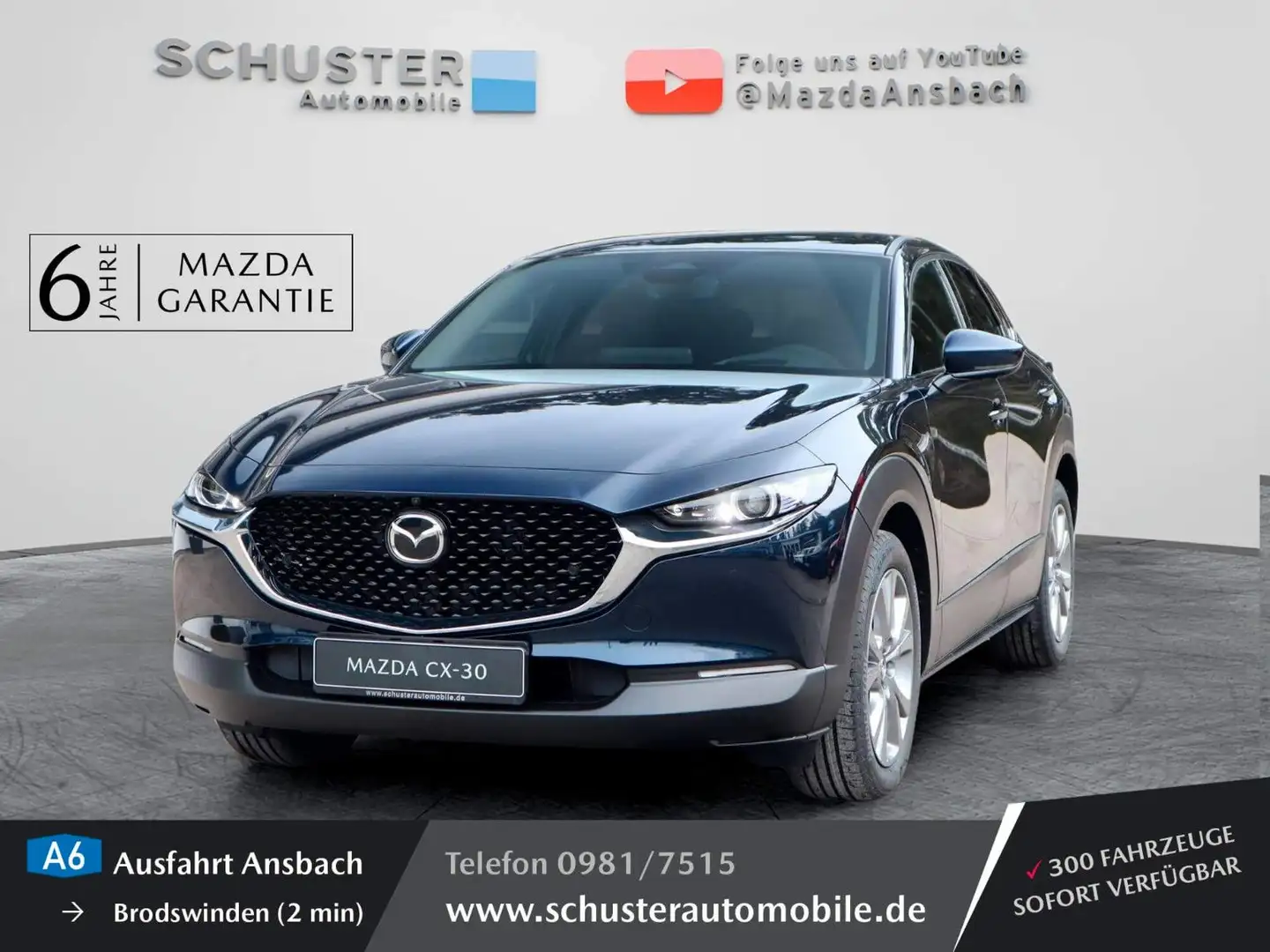Mazda CX-30 2025 Exclusive X186PS AG AWD MATRIX BOSE Blauw - 1