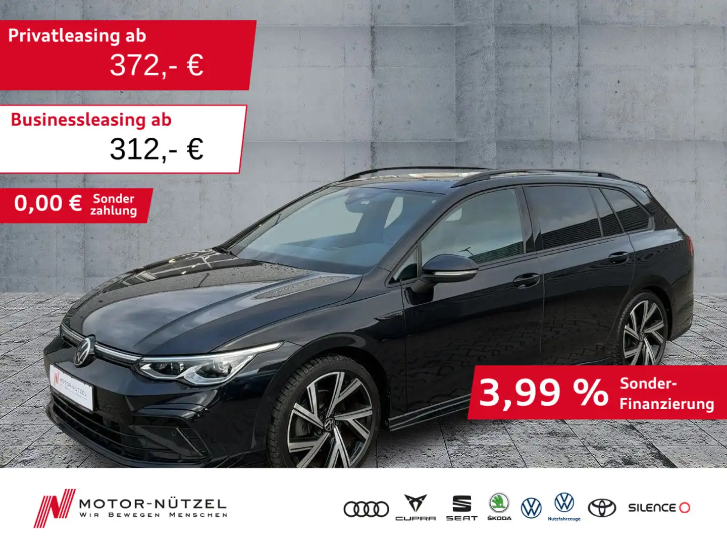 Volkswagen Golf Variant Golf VIII Variant 1.5 TSI R-LINE MATRIX+NAV+PANO Schwarz - 1