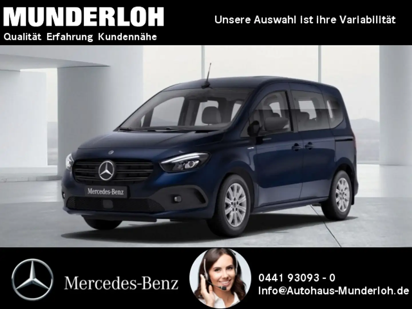 Mercedes-Benz Citan e Tourer PRO Standard LED AHK KlimaA FLA Bleu - 1