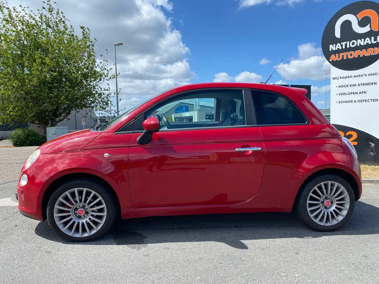 Fiat 500 * 2007 * 1.4-16V Pop * Airco * LMV * 6 Bak * Roşu - 2