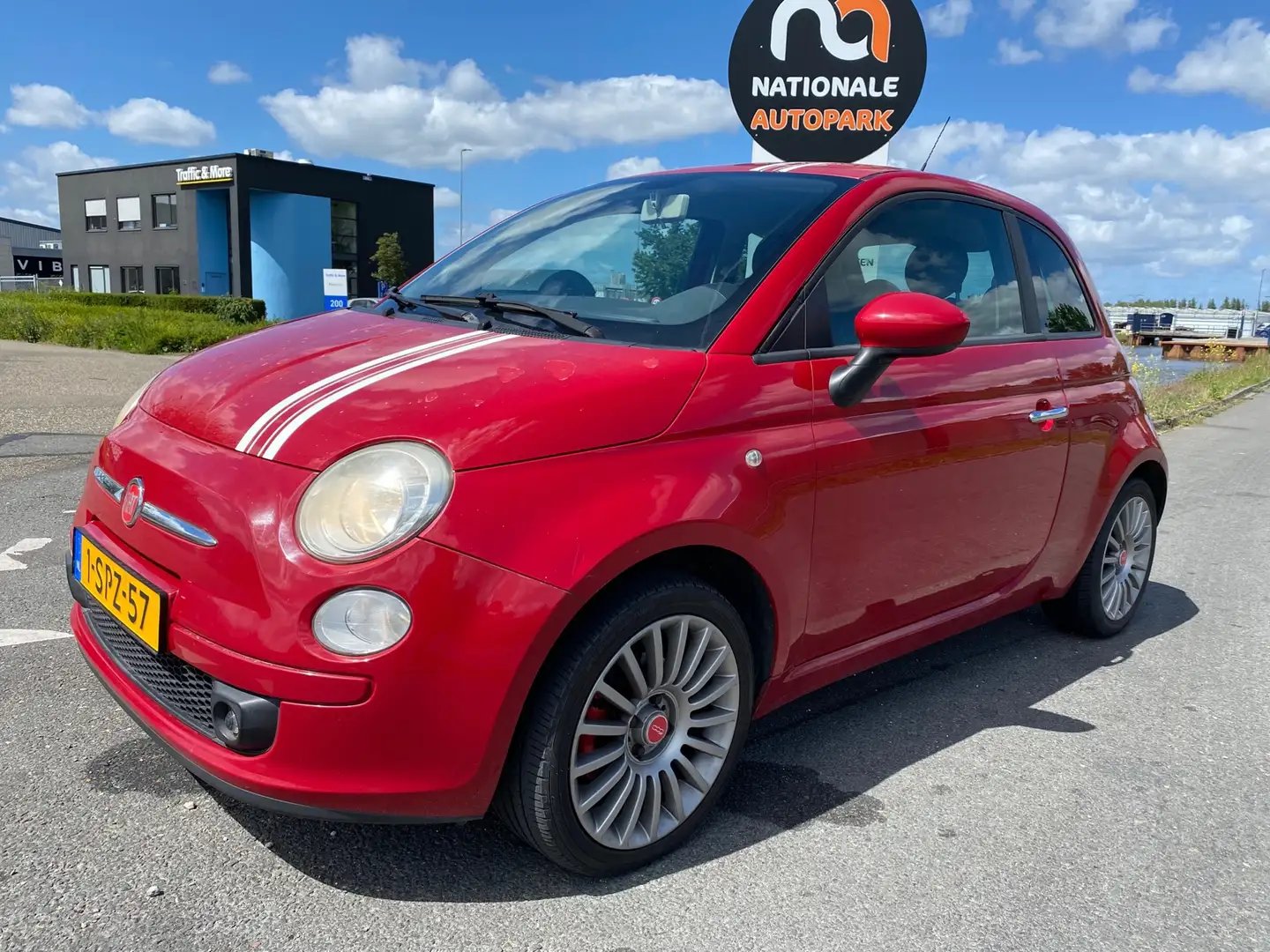 Fiat 500 * 2007 * 1.4-16V Pop * Airco * LMV * 6 Bak * Roşu - 1