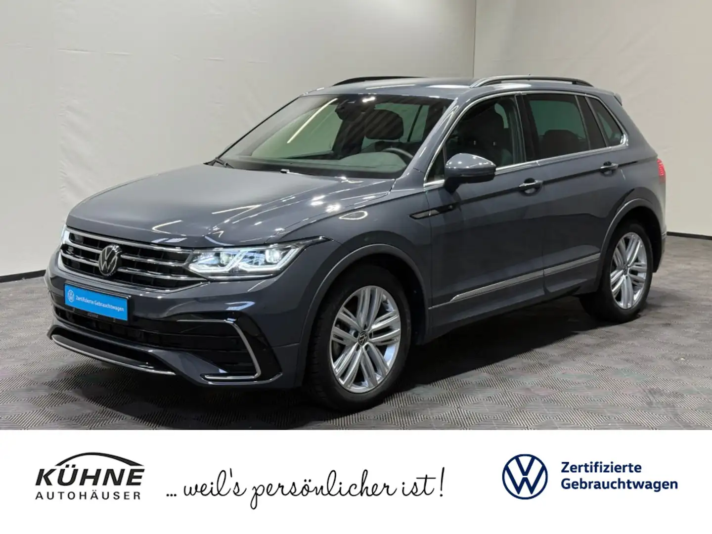 Volkswagen Tiguan R-Line 2.0 TDI DSG 4M | MATRIX NAVI AHK Grijs - 1