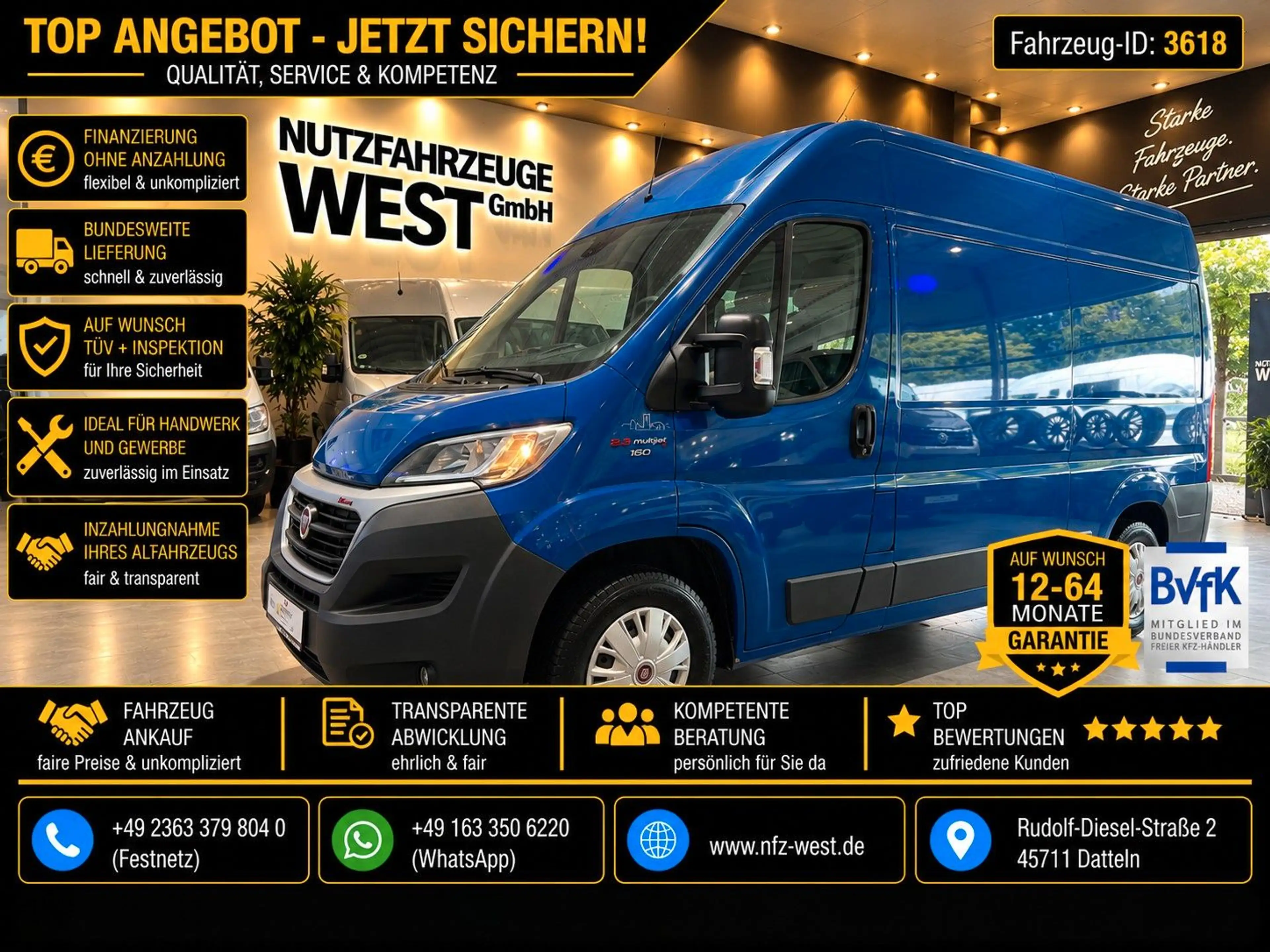 Fiat Ducato 2,3 HDI Hoch+Lang*L2-H2*Garantie*180Ps*