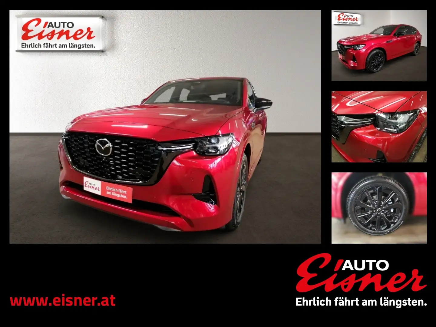 Mazda CX-60 D254 AWD HOMURA PLUS Schiebedach, El. Heckklappe Rood - 1