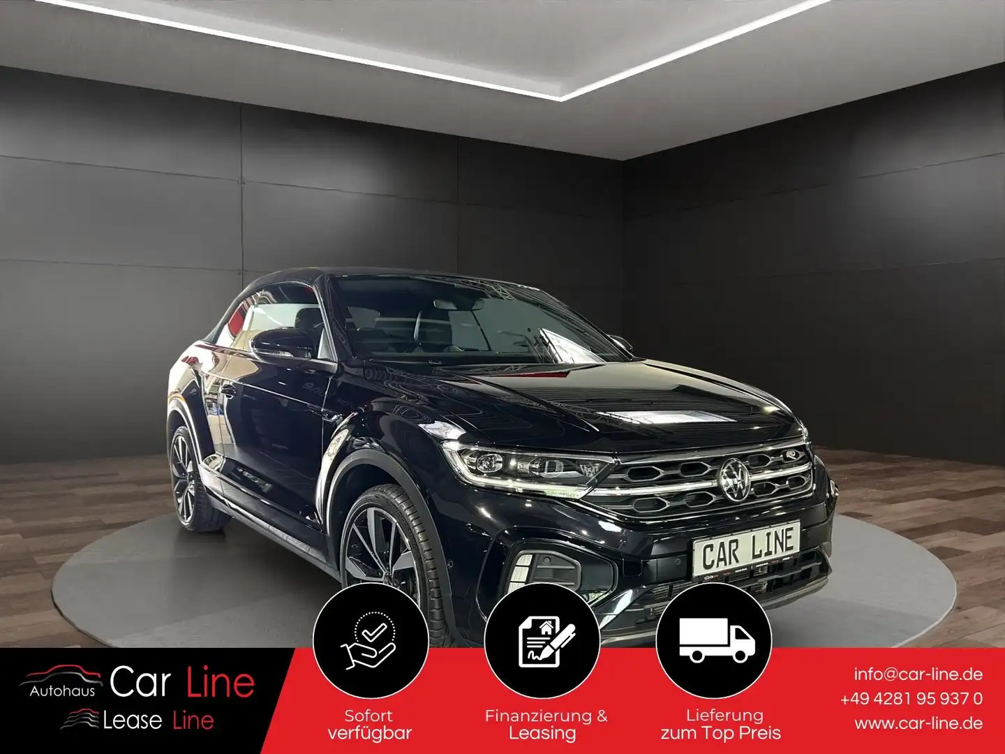 Volkswagen T-Roc T-Roc Cabrio R-Line 1.5TSI*DSG*ACC*IQ LIGHT*CAM* Schwarz - 1