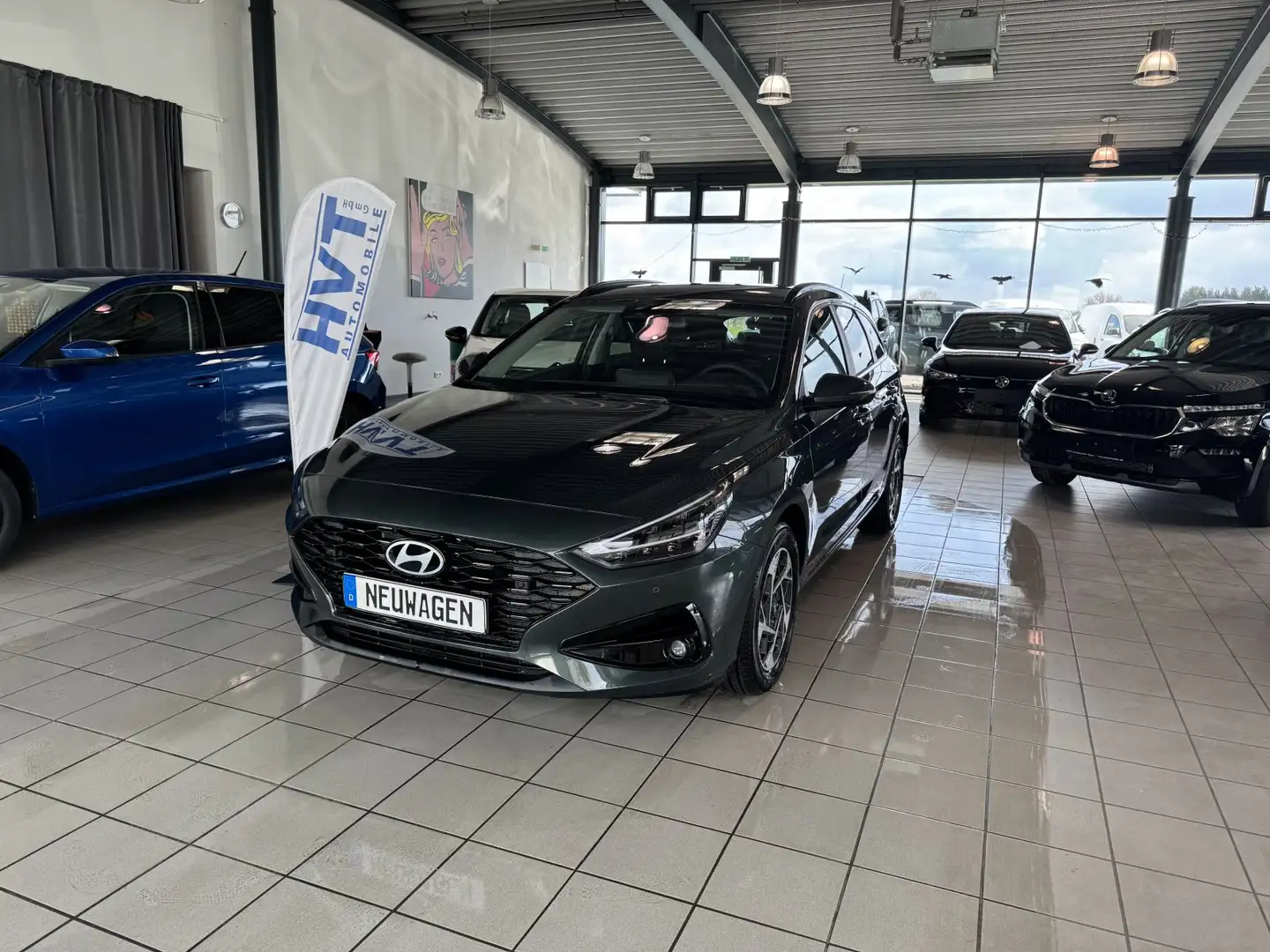 Hyundai i30 Kombi 1,5 T-GDI MHEV 48V 7DCT Style SHZ|NAVI|PDC|K Zielony - 1