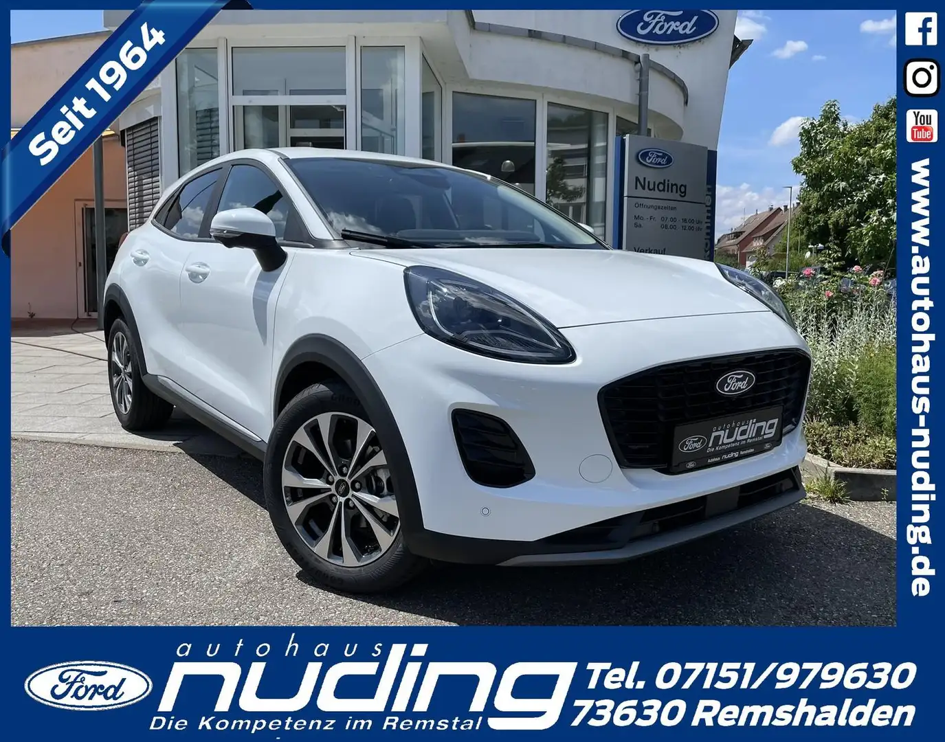 Ford Puma 1.0 EcoBoost Hybrid Aut. Titanium Blanco - 1