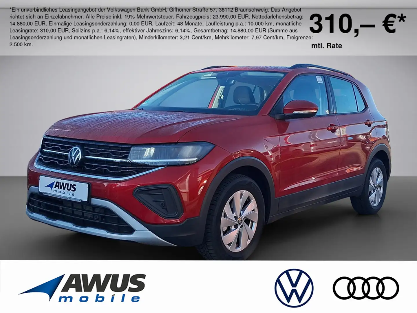 Volkswagen T-Cross 1.0TSI Life Rot - 1
