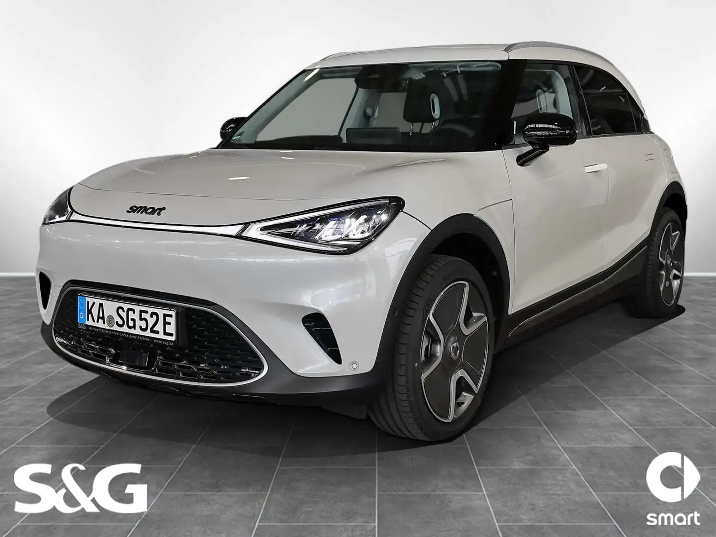 smart #1 PULSE 22KW+DAB+Navi+LED+360°+Head-Up+Fahrassi Weiß - 1