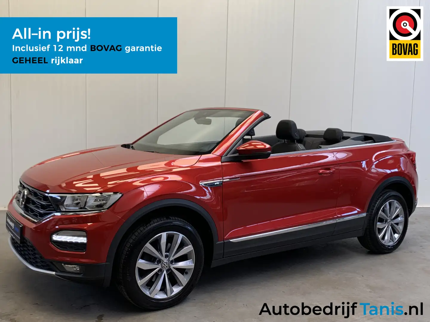 Volkswagen T-Roc Cabrio 1.0 TSI 115Pk NAVI-ECC-PDC-DIGTAL COCKPIT-L Rood - 1