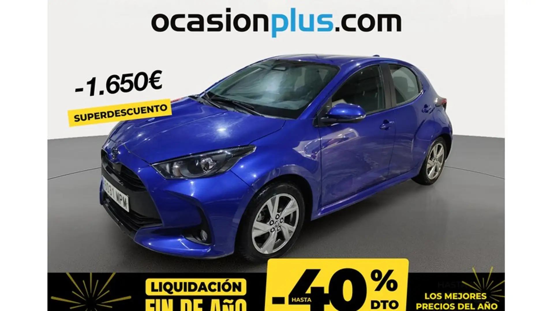 Toyota Yaris 120H 1.5 Active Plus Bleu - 1
