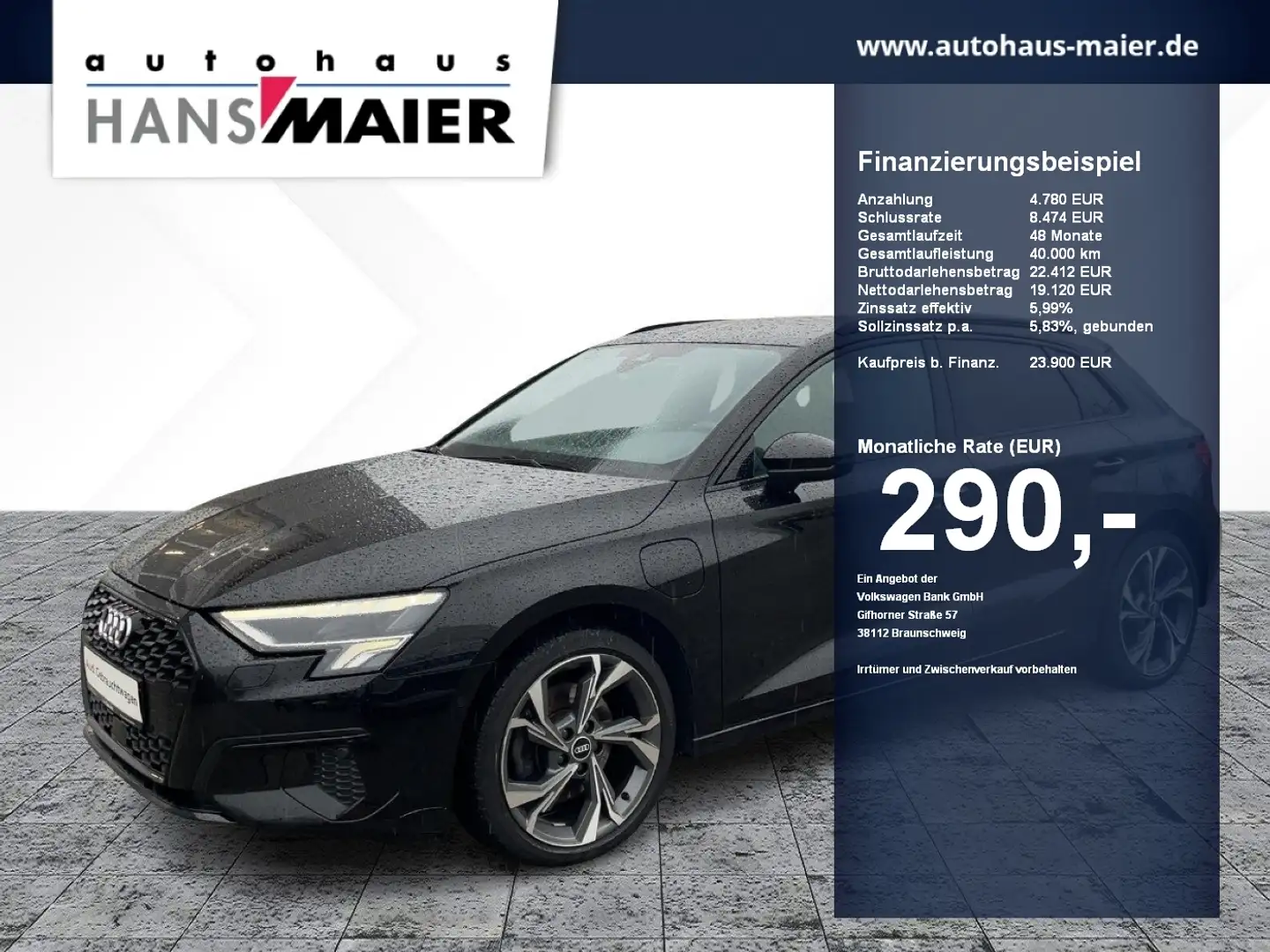 Audi A3 Sportback TFSI e advanced Navi ACC LED Sound Noir - 1