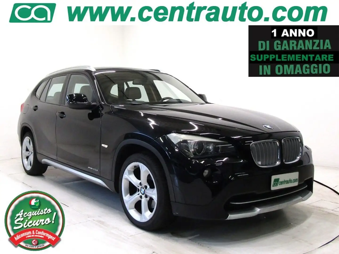 BMW X1 xDrive20d 2.0D Futura Manuale * PELLE * Negro - 1
