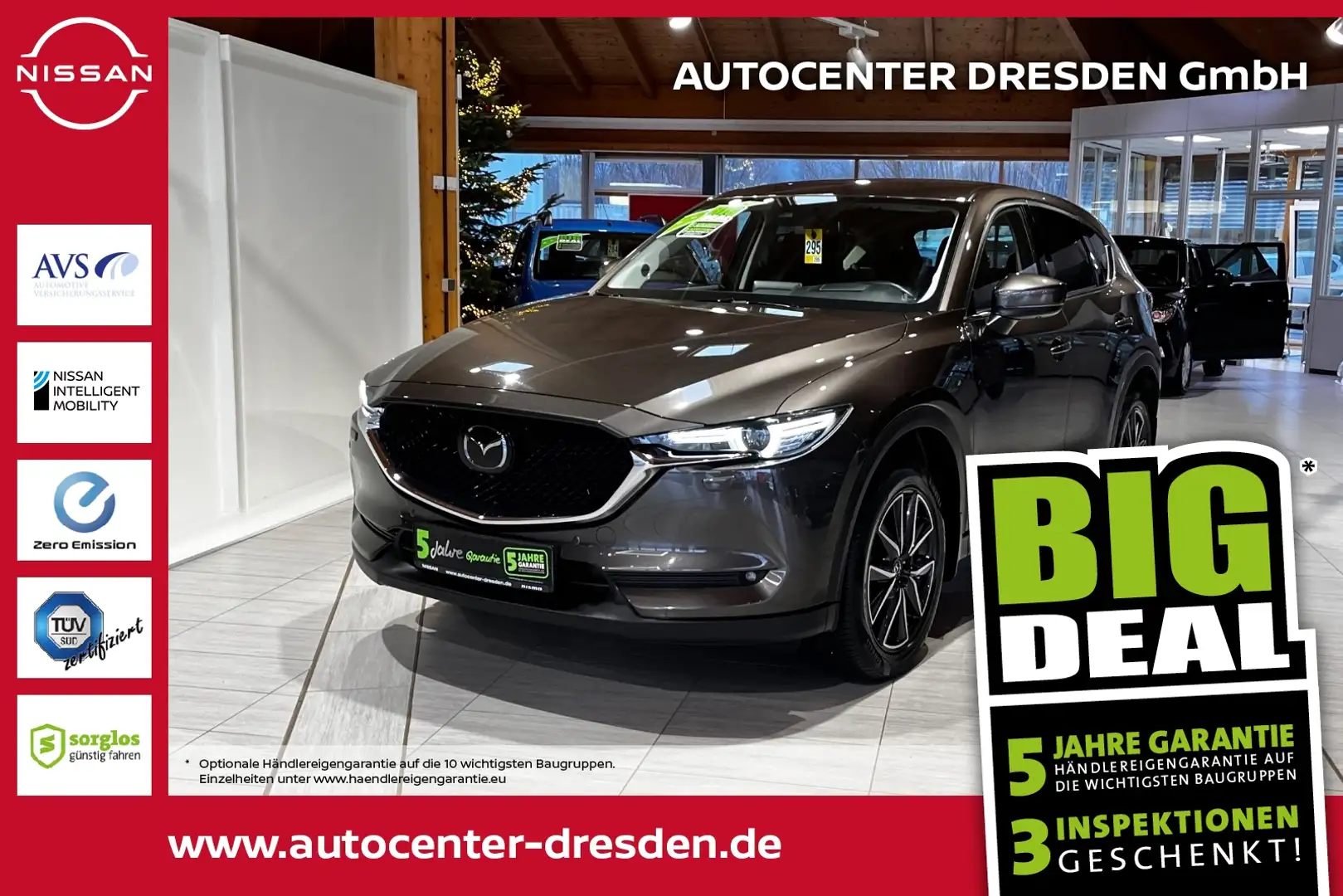 Mazda CX-5 2.5 SKYACTIV-G 194 Sports-Line ACC+kam+Navi Brun - 1