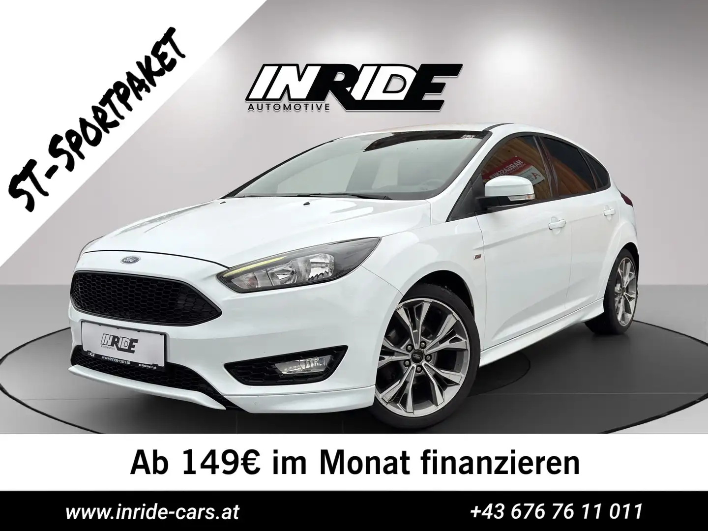 Ford Focus ST-Line*Navi*Scheibenhzg*Sitzhzg*CarPlay*Erstbesit Weiß - 1