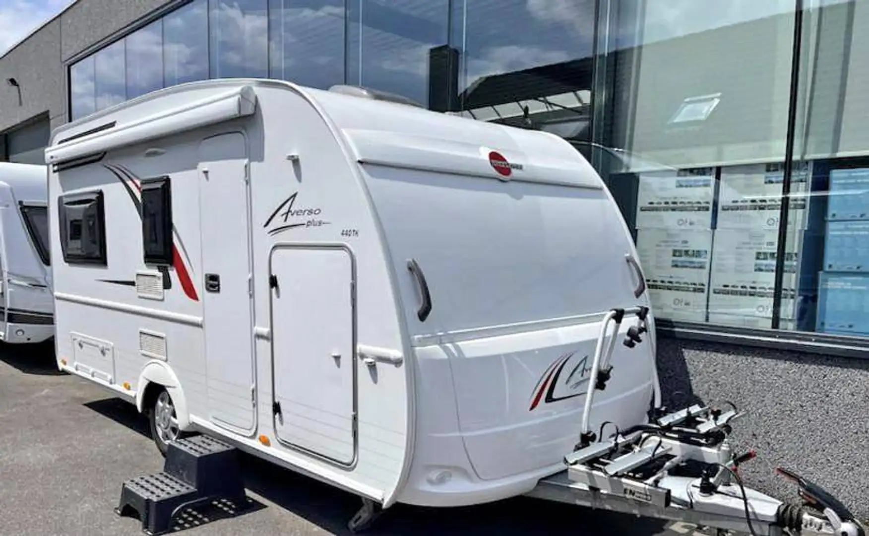 Caravans-Wohnm Bürstner Caravane Bürstner Averso+ 440TK clim', lit superposé, moover Weiß - 1