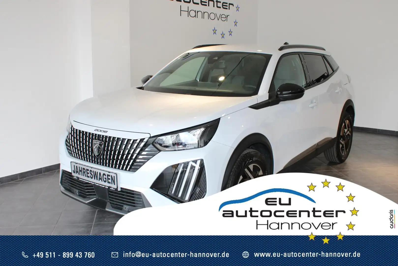 Peugeot 2008 Allure 1.2 PT 130 AT8 LED,NAVI,Kamera 360 Weiß - 1