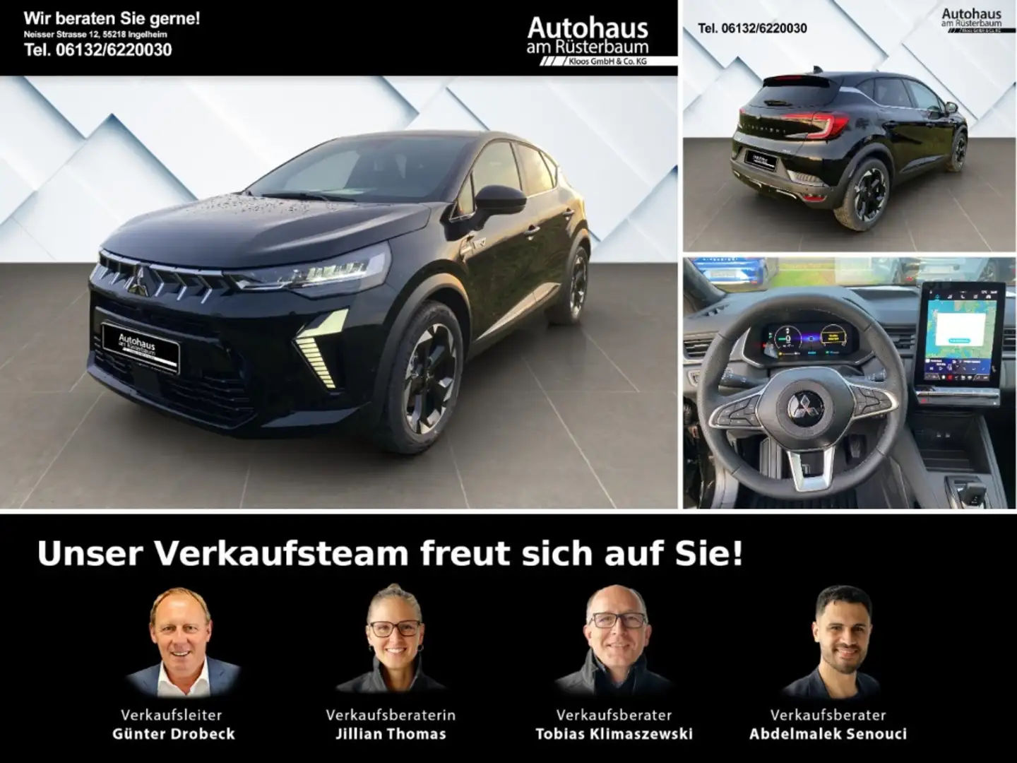 Mitsubishi ASX 1.8 Hybrid Diamant TOP Navi Leder Digitales Cockpi Schwarz - 1