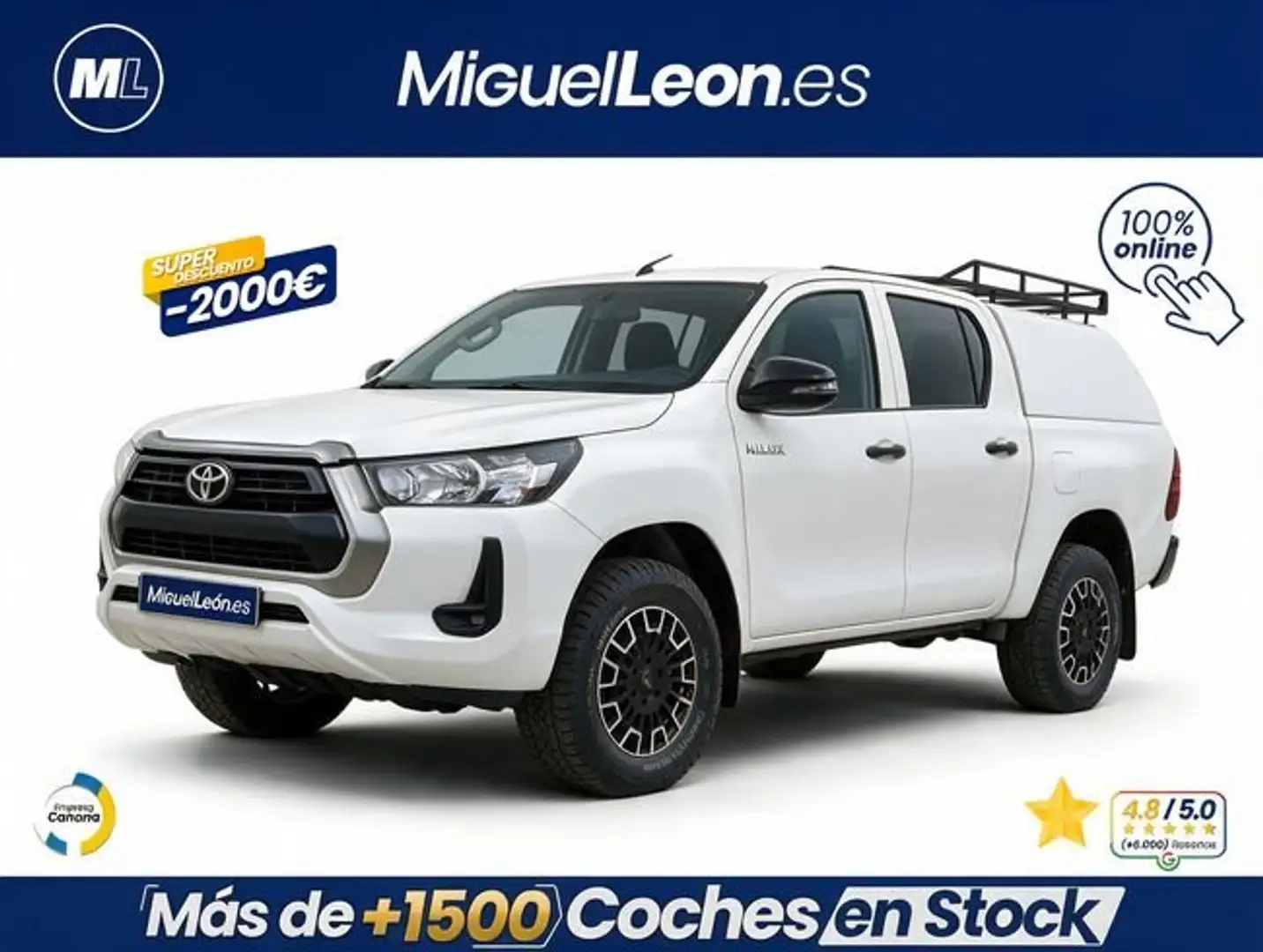 Toyota Hilux 2.5 D-4D Cabina Doble GX Aire acond. Blanco - 1