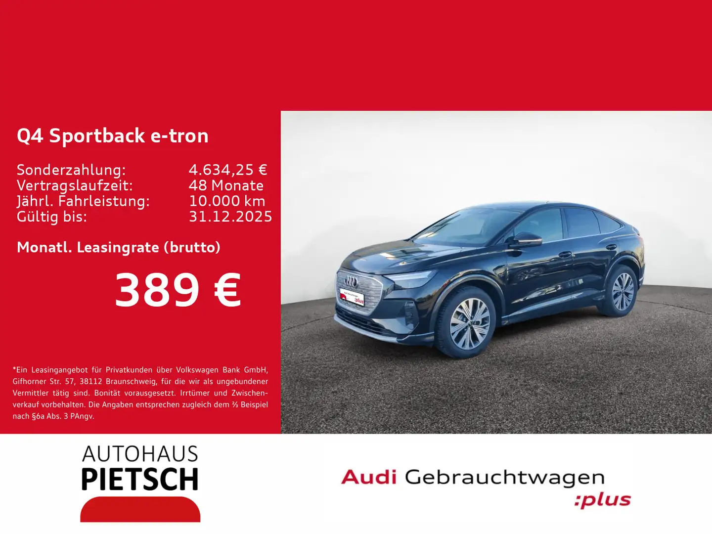 Audi Q4 e-tron Q4 Sportback e-tron 45 advanced ACC Keyless Schwarz - 1