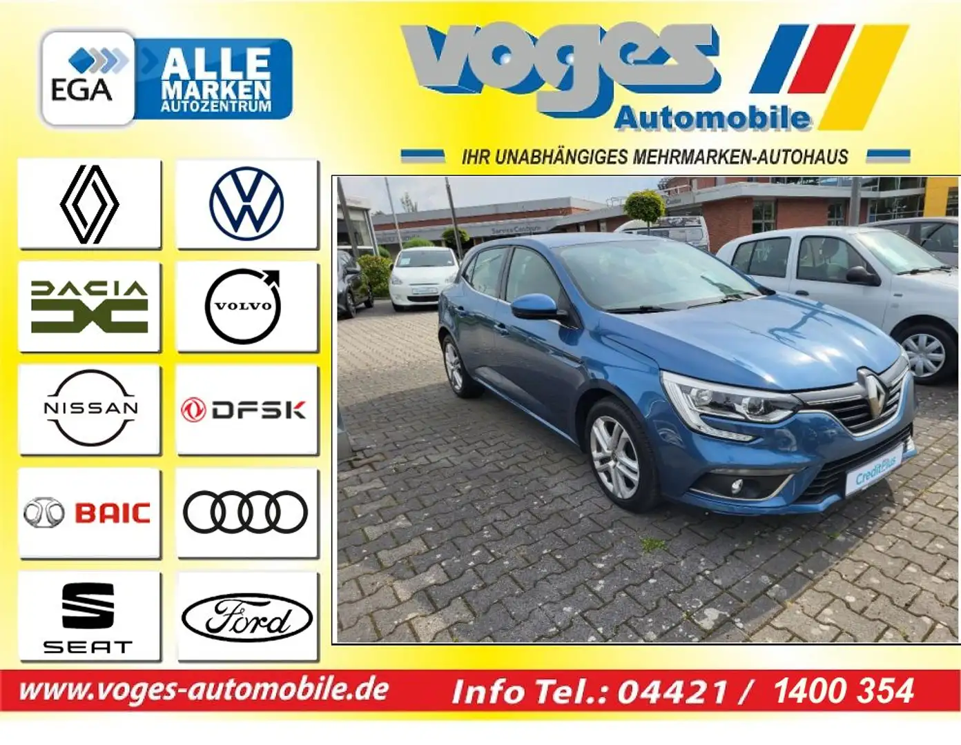 Renault Megane ENERGY TCe 100PS EXPERIENCE NAVI Blau - 1
