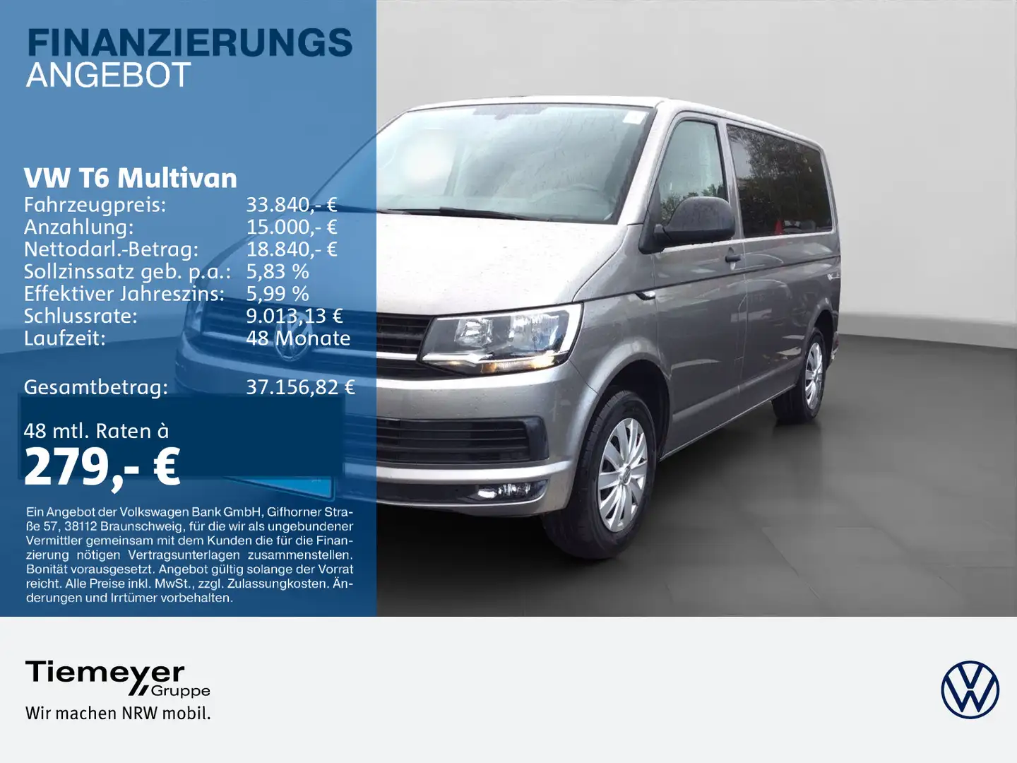 Volkswagen T6 Multivan TSI AHK PRIVACY KLIMA PDC Beige - 1