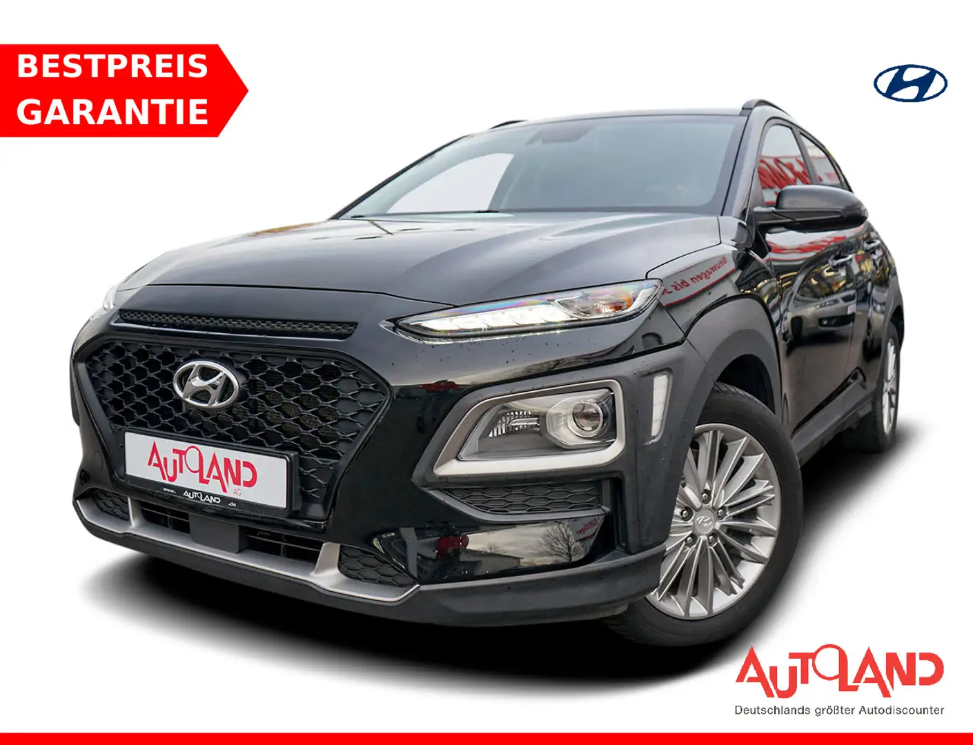 Hyundai KONA 1.6 T-GDI DCT 4WD Kamera AHK Lenkradheizung Zwart - 1