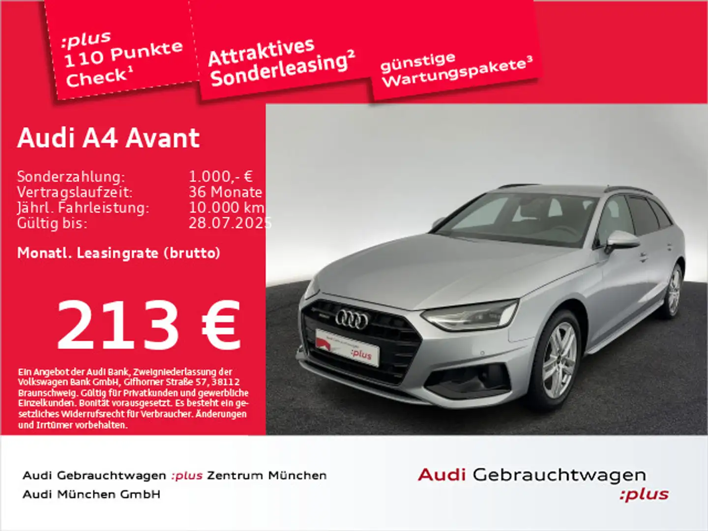 Audi A4 40 TDI qu. S tronic advanced ACC/Virtua Silber - 1