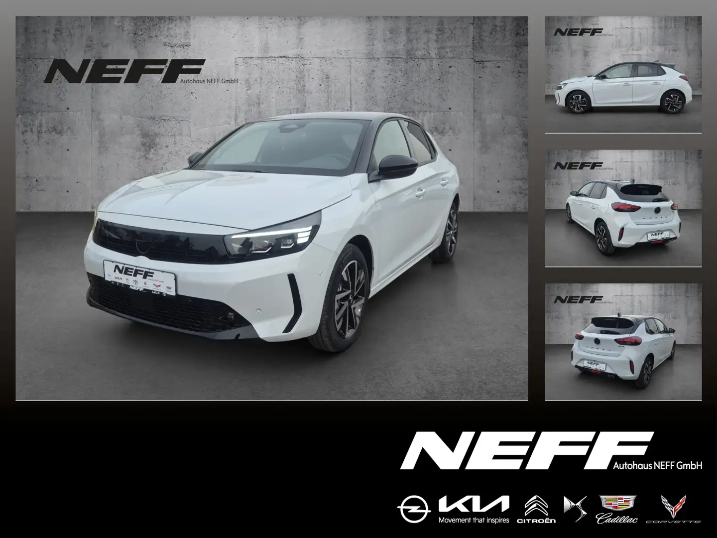 Opel Corsa F 1.2 Turbo GS ACC+LED+Navi+SHZ+Kam.+PDC Blanc - 1