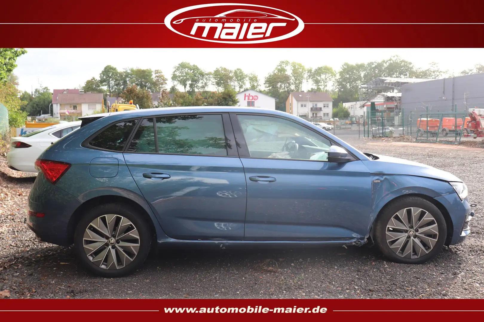 Skoda Scala 1.5 TSI Clever-Virtual-NAV-LED-PANO-UNFALL Blauw - 2