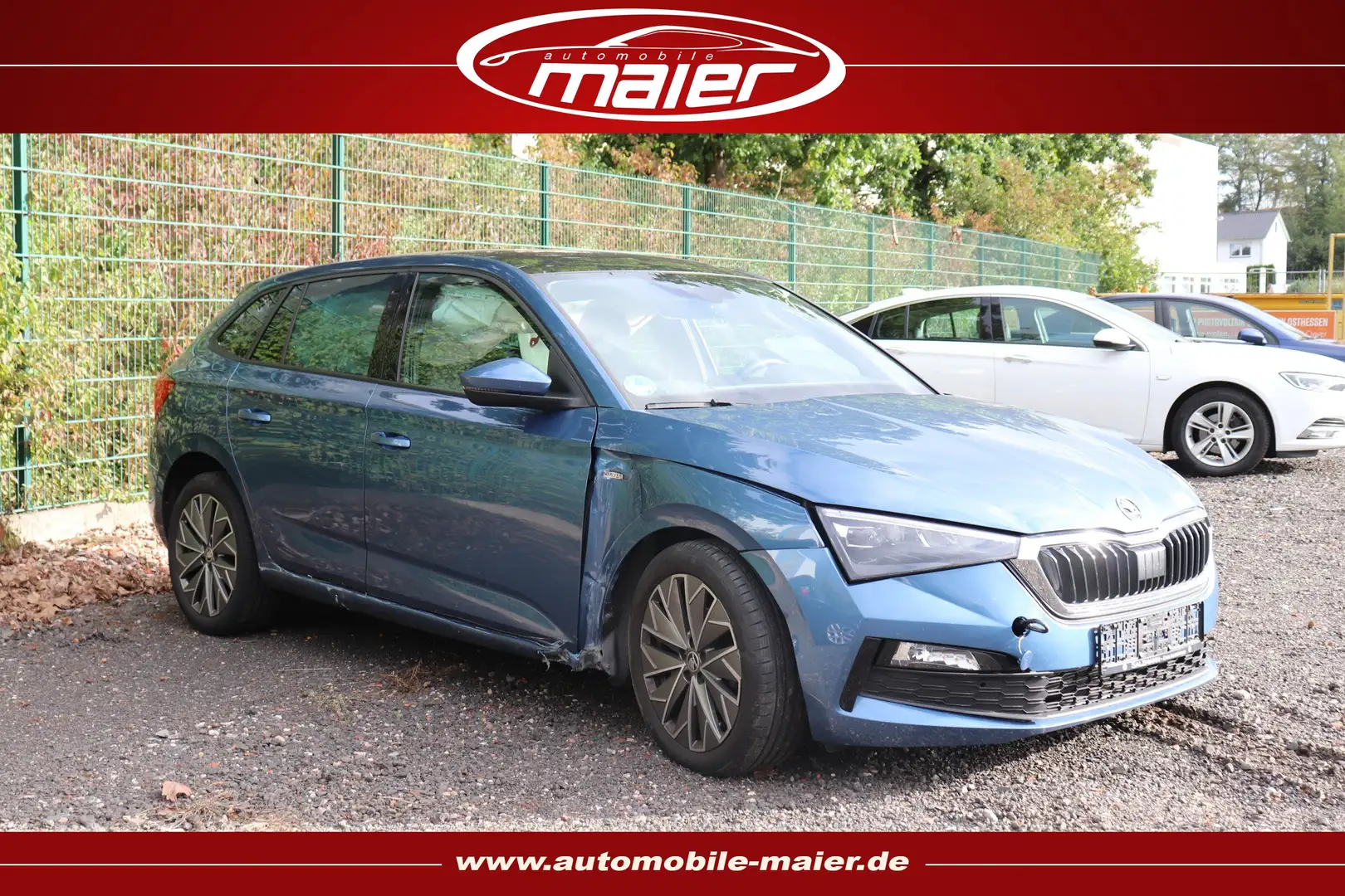 Skoda Scala 1.5 TSI Clever-Virtual-NAV-LED-PANO-UNFALL Blauw - 1