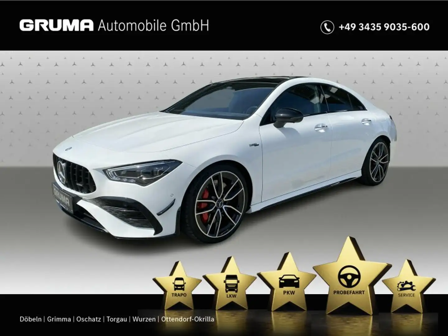 Mercedes-Benz CLA 35 AMG CLA 35 4M Coupé Premium+Aero+Night+Pano+Keyless+ Weiß - 1