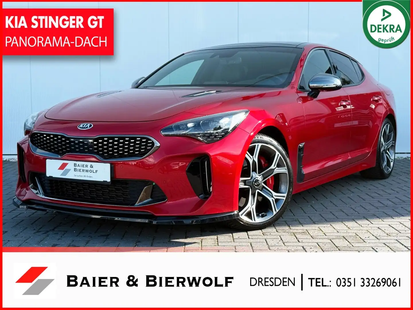Kia Stinger GT 4WD HK PANO 360GR.HUD KEYL. MEMORY Rot - 1