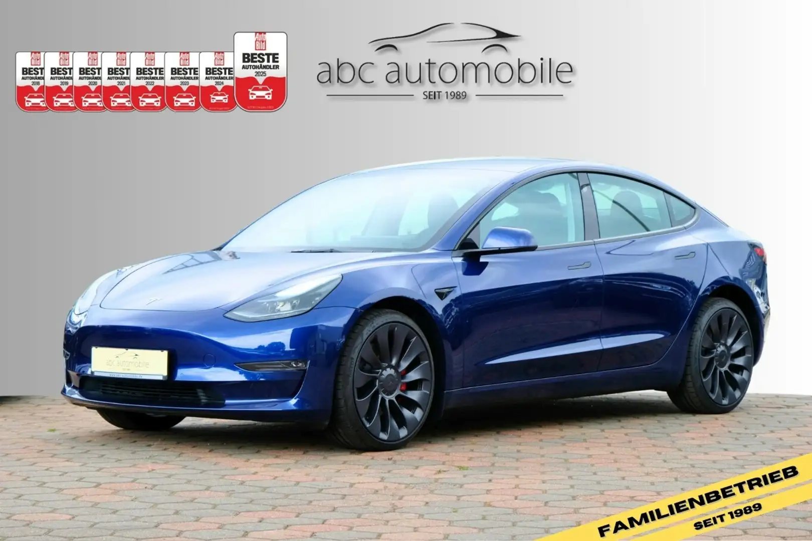 Tesla Model 3 Performance Premium Audio KW Fahrwerk Blau - 1