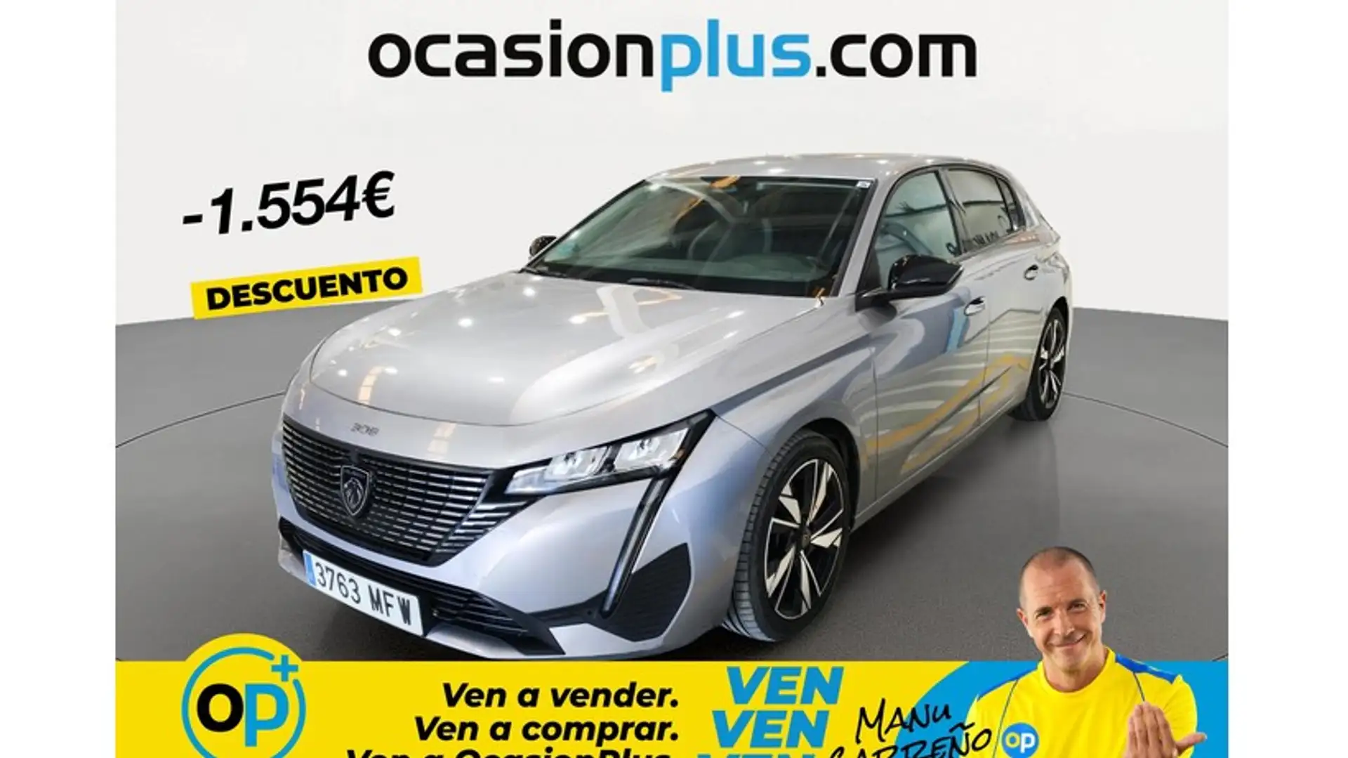 Peugeot 308 1.2 PureTech S&S Allure EAT8 130 Gris - 1