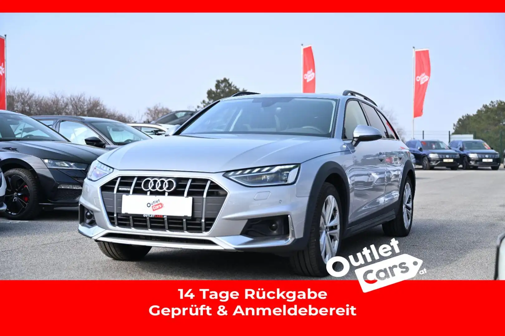 Audi A4 allroad 40TDI quattro Aut. LED+NAV+SKY+LEDER Silber - 1