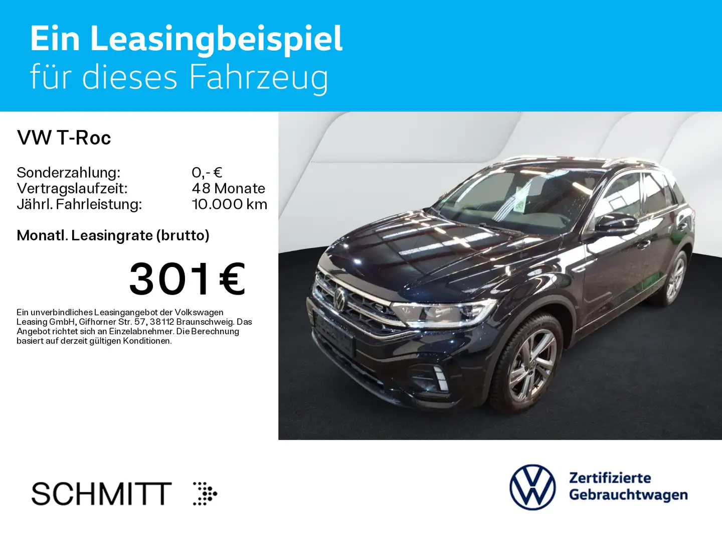 Volkswagen T-Roc T-ROC 1.5 TSI DSG R-LINE*AHK*KAMERA*LED-PLUS*NAV Negro - 2