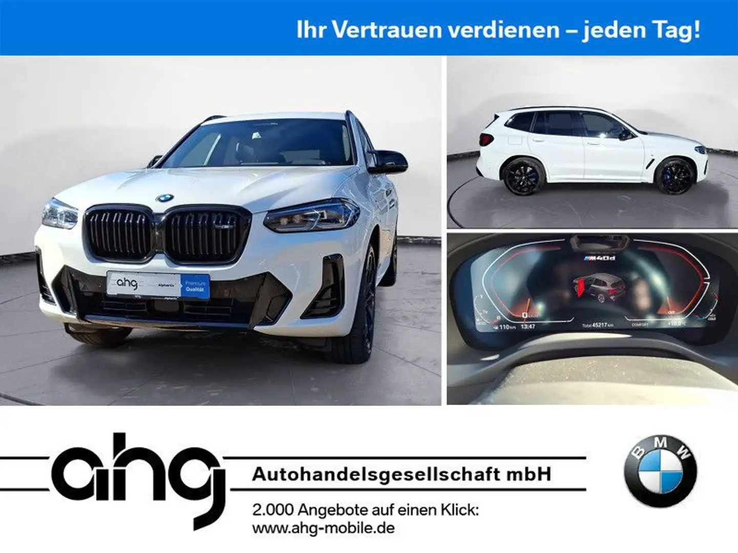 BMW X3 M d AT Head-Up AHK Adaptives Fahrwerk Bianco - 1