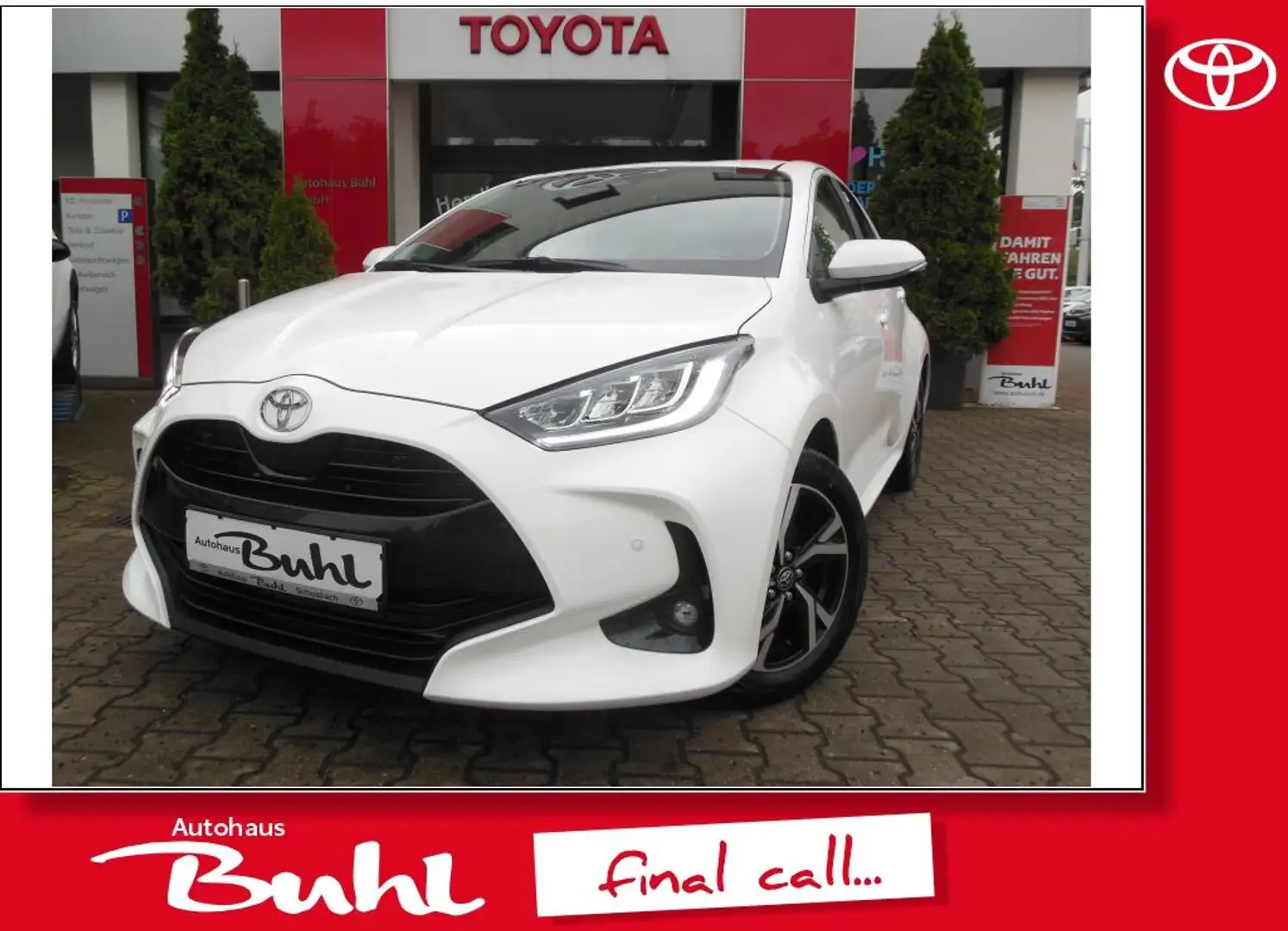 Toyota Yaris Hybrid 116 1.5 VVT-i Team D m. Safety-Paket Weiß - 1