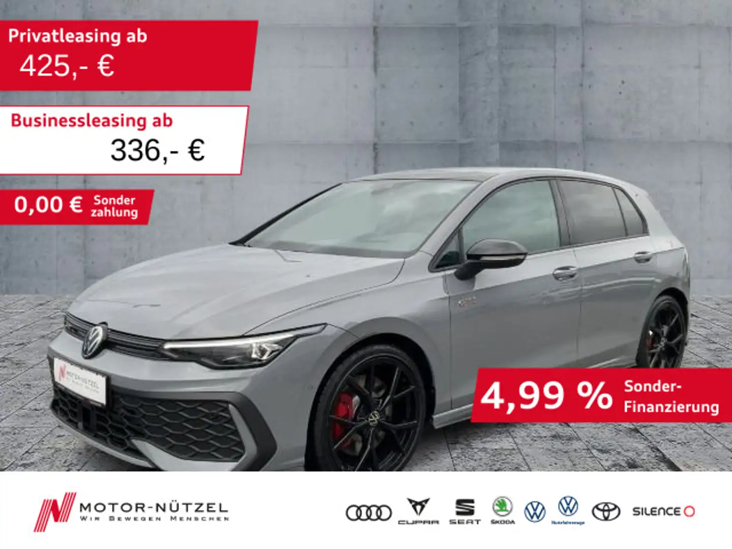 Volkswagen Golf GTI Golf VIII GTI 2.0 TSI DSG MATRIX+NAVI+PANO+19Z Grau - 1