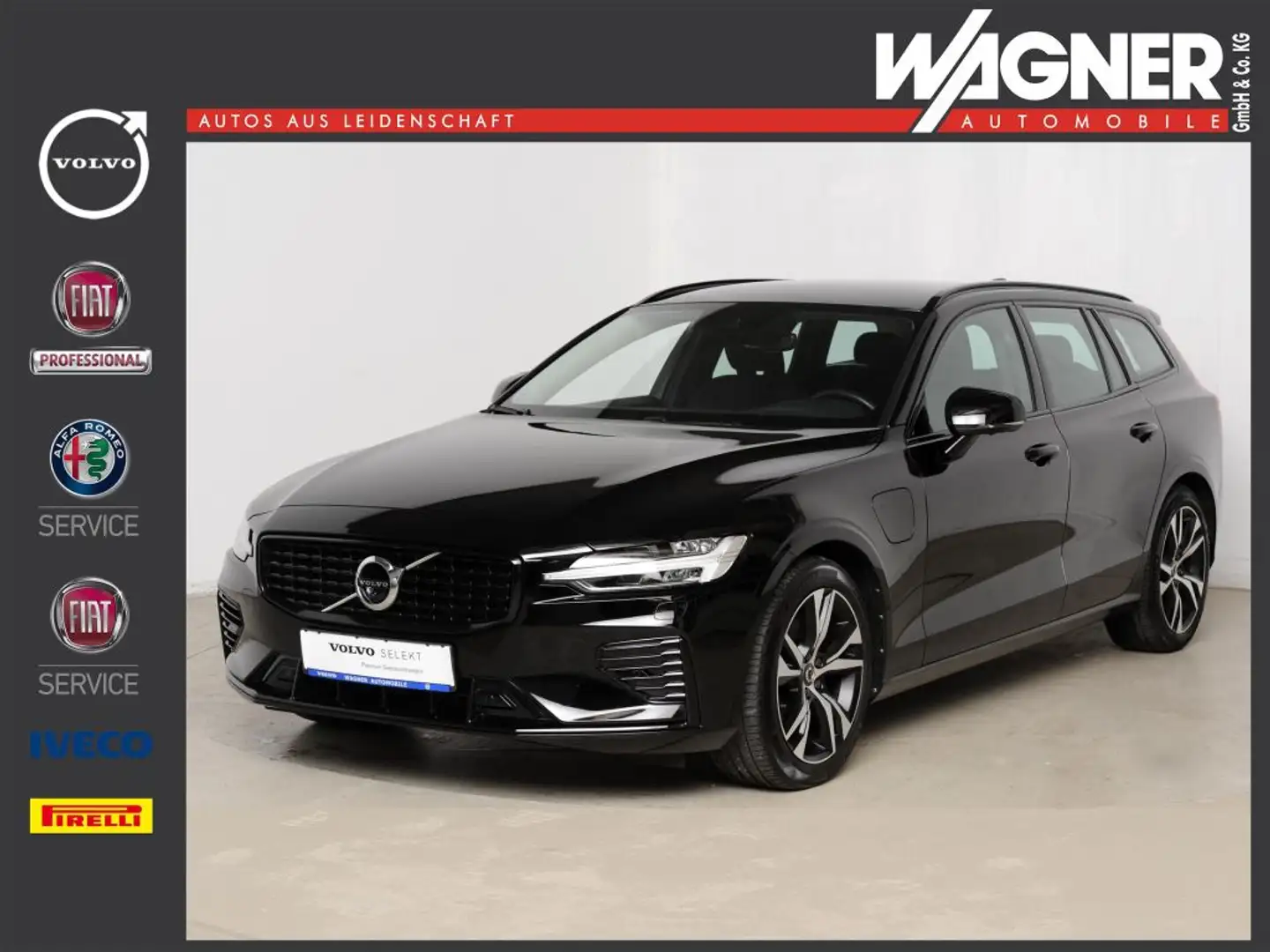 Volvo V60 T8 AWD Recharge R-Design *AHK*360°-Kam.*Lichtpak.* Zwart - 1