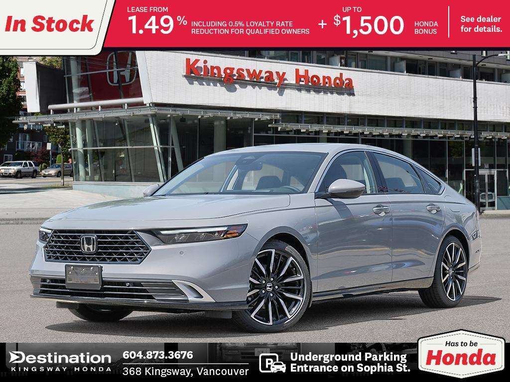 Gray (Urban Grey Pearl) 2026 Honda Accord Hybrid Sedan Front-Wheel Drive Automatic