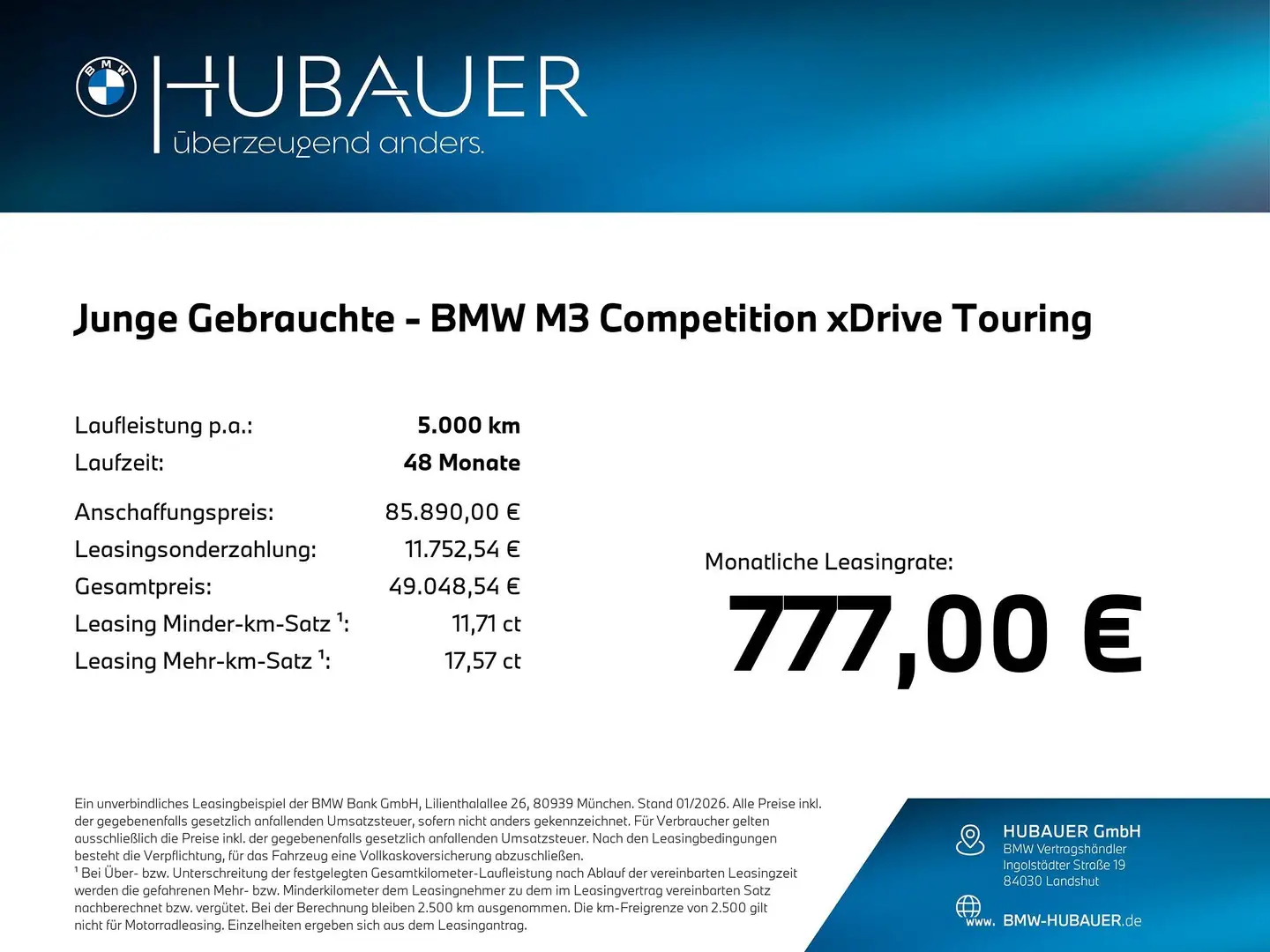 BMW M3 Competition xDrive Touring [HUD, ACC, Carbon Exter Vert - 2